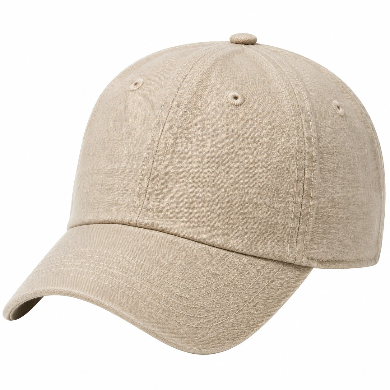 Baseballkappe Einheitsgröße Beige Textilgewebe mit gebogenem Schirm