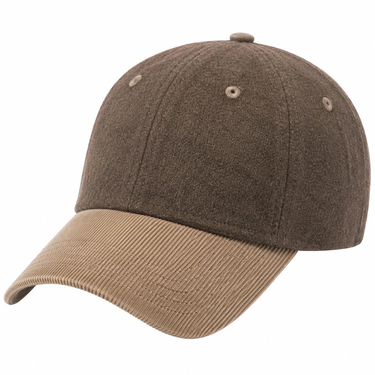Baseballkappe Einheitsgröße aus Cord Braun Beige - Schirmkappe im Freizeitstil
