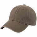 Baseballcap Einheitsgröße aus Baumwolle in Taupe mit gebogenem Schirm