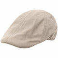 Schiebermütze Einheitsgröße Textil Beige für Alltag im Flatcap-Stil