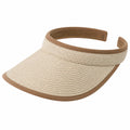Sonnenvisier Einheitsgröße aus geflochtenem Material Beige Braun für Sonnenschutz
